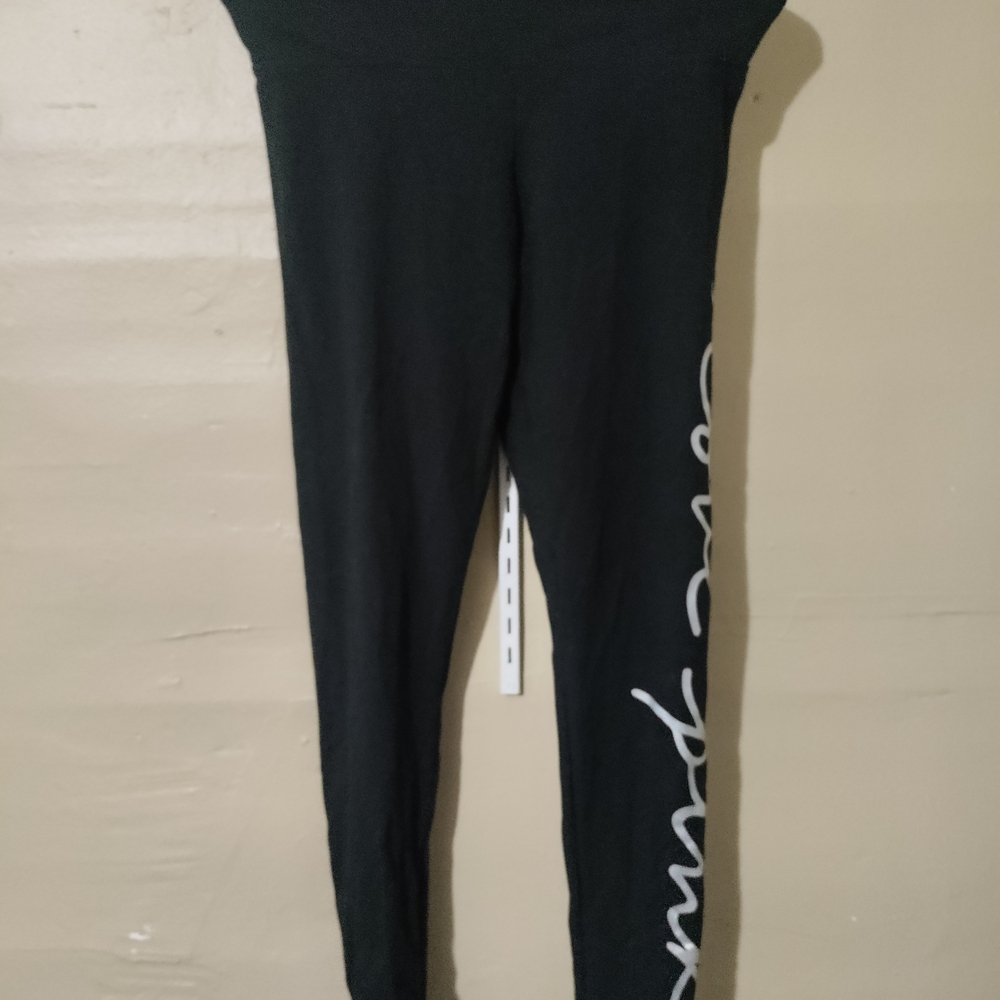Black Leggings with White Text for Casual Wear